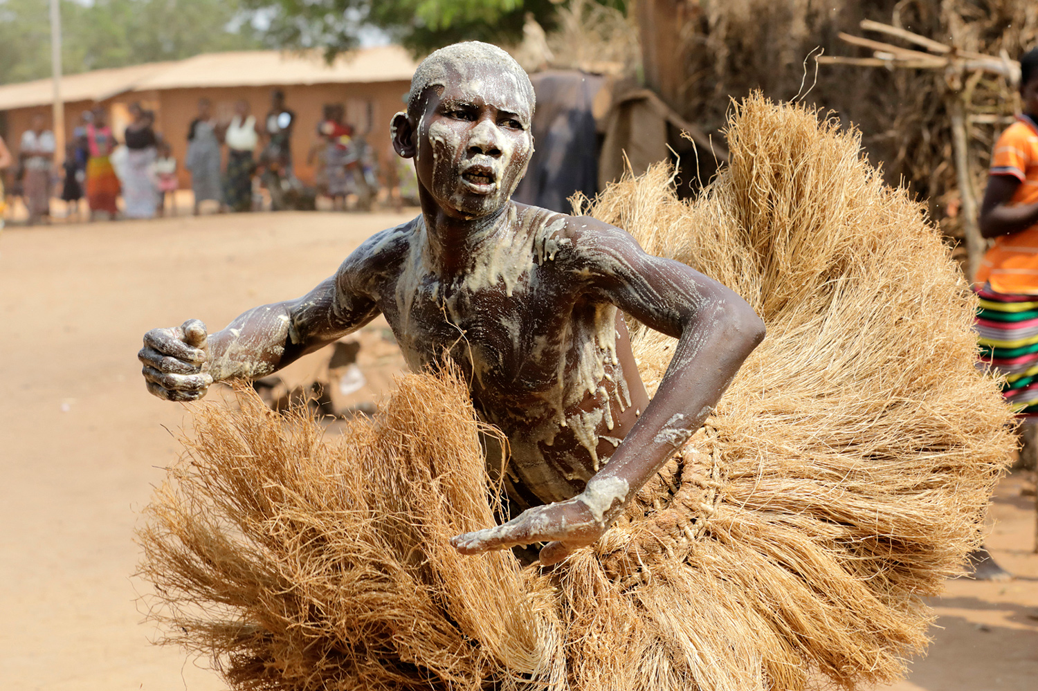 Adepte en transe lors d’une danse du culte Kokou au Bénin en 2017