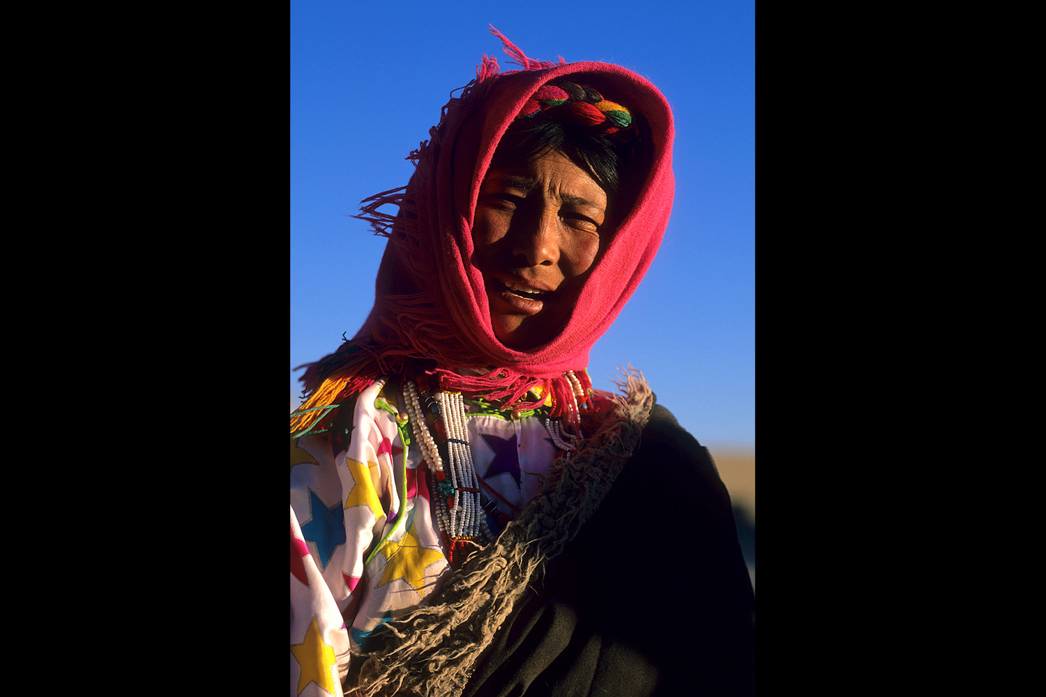 Femme tibétaine sur le plateau tibétain en 2004
