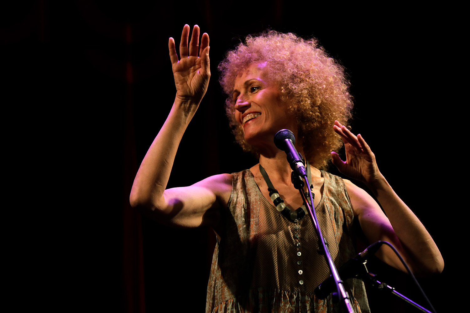Marylène Ingremeau, chanteuse, lors de la sortie de l’album Sillage au Studio de l’Ermitage à Paris en 2017