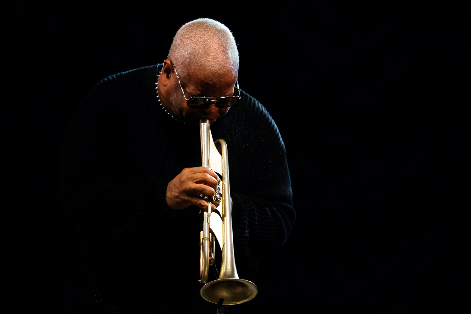 Terence Blanchard, trompettiste, en concert avec Herbie Hancock au La Défense Jazz Festival à Paris en 2025